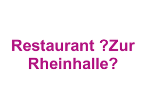 Restaurant „Zur Rheinhalle“ Logo