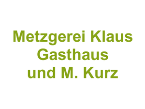 Metzgerei Klaus Gasthaus und M. Kurz Logo