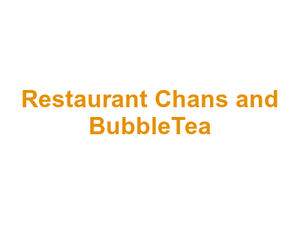 Restaurant Chans and BubbleTea Logo