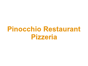 Pinocchio Restaurant Pizzeria Logo