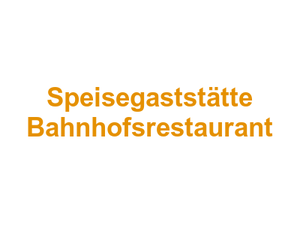 Speisegaststätte Bahnhofsrestaurant Logo