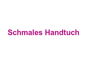 Schmales Handtuch Logo