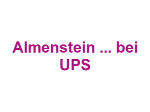 Almenstein ... bei UPS Logo