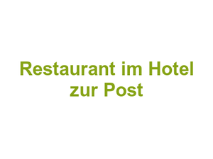 Restaurant im Hotel zur Post Logo