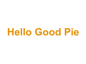 Hello Good Pie Logo