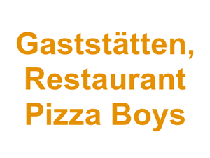 Gaststätten, Restaurant Pizza Boys Logo