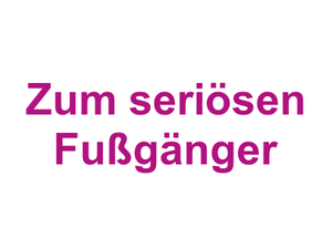 Zum seriösen Fußgänger Logo
