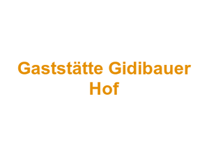 Gaststätte Gidibauer Hof Logo