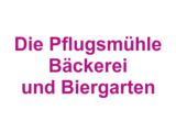Die Pflugsmühle Bäckerei und Biergarten Logo