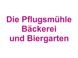 Die Pflugsmühle Bäckerei und Biergarten Logo