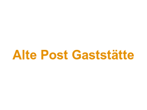 Alte Post Gaststätte Logo