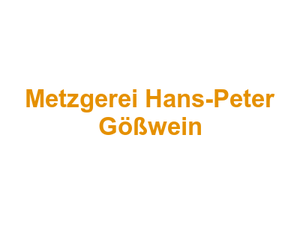 Metzgerei Hans-Peter Gößwein Logo