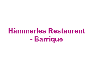 Hämmerles Restaurent - Barrique Logo