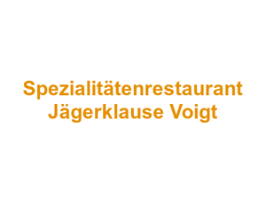 Spezialitätenrestaurant Jägerklause Voigt Logo