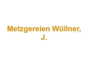 Metzgereien Wüllner, J. Logo