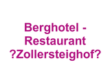 Berghotel - Restaurant „Zollersteighof” Logo