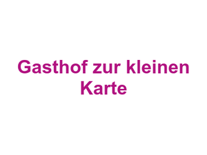 Gasthof zur kleinen Karte Logo