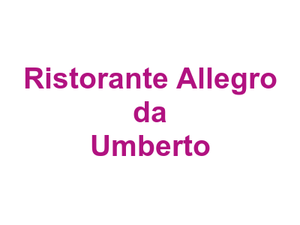 Ristorante Allegro da Umberto Logo