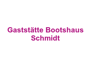 Gaststätte Bootshaus Schmidt Logo