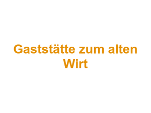 Gaststätte zum alten Wirt Logo