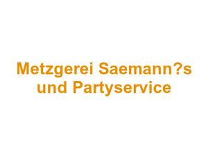 Metzgerei Saemann’s  und Partyservice Logo