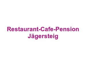 Restaurant-Cafe-Pension Jägersteig Logo
