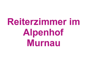 Gourmet Restaurant Reiterzimmer im Alpenhof Murnau Logo