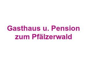 Gasthaus u. Pension zum Pfälzerwald Logo