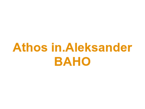 Griechisches Restaurant Athos in.Aleksander BAHO Logo