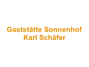 Gaststätte Sonnenhof Karl Schäfer Logo