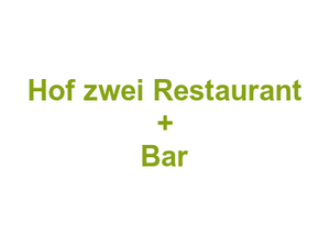 Hof zwei Restaurant + Bar Logo