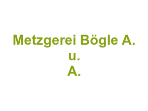 Metzgerei Bögle A. u. A. Logo