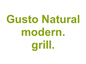 Gusto Natural modern. grill. Logo