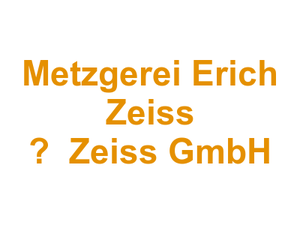 Metzgerei Erich Zeiss –  Zeiss GmbH Logo