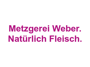 Metzgerei Weber. Natürlich Fleisch. Logo