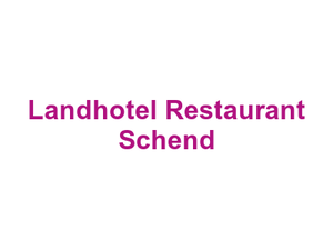 Landhotel Restaurant Schend Logo