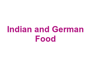 Indian and German Food Logo