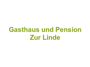 Gasthaus und Pension "Zur Linde" Logo
