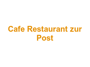 Cafe Restaurant zur Post Logo