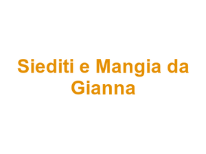 Siediti e Mangia da Gianna Logo