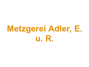 Metzgerei Adler, E. u. R. Logo