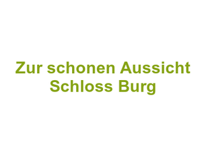 Zur schonen Aussicht Schloss Burg Logo