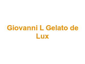 Giovanni L Gelato de Lux Logo