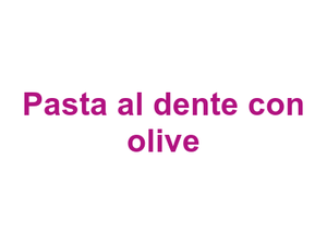 Pasta al dente con olive Logo