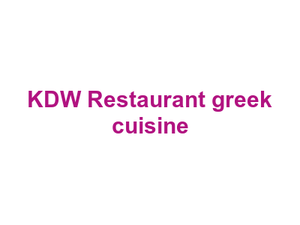 KDW Restaurant greek cuisine Logo