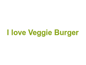 I love Veggie Burger Logo