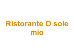 Ristorante O sole mio Logo