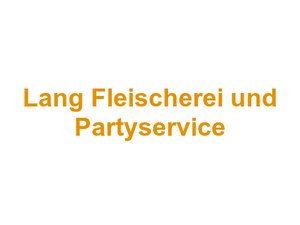 Metzgerei Fleischerei Lang Fleischerei und Partyservice Logo