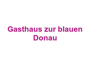 Gasthaus zur blauen Donau Logo
