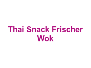Thai Snack Frischer Wok Logo